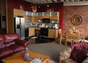 Kitchen, Dining Area, Part of Living Area